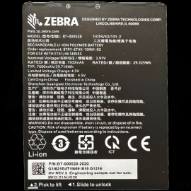 Zebra BTRY-ET401-10INC-01 internal Standard Battery, 10