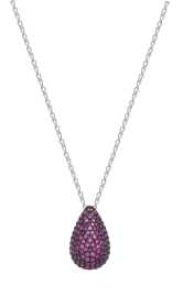 Brosway Strieborný náhrdelník Tear Drop Passion Ruby Fancy FPR120.