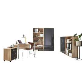 MID.YOU KANCELÁRIA, dub sonoma, antracitová s vysokým leskom,.