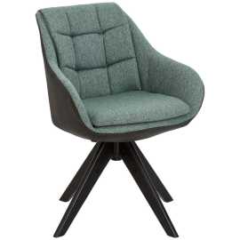 Landscape STOLIČKA S PODRÚČKAMI, tkaná textília, mikrovlákno, antracitová, zelená, čierna.