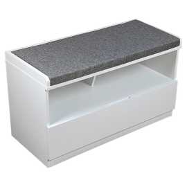 Xora LAVICA DO PREDSIENE, sivá, biela, 80/45/36 cm.