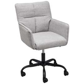 MID.YOU OTOČNÁ STOLIČKA, vzhľad ľanu, svetlosivá.