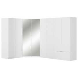 Rauch Möbel ROHOVÁ ŠATNÍKOVÁ SKRIŇA, biela, 208/197/298 cm.