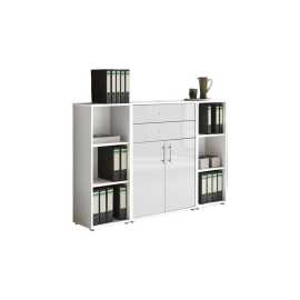 MID.YOU SKRINKA NA DOKUMENTY, biela, biela s vysokým leskom, 172,6/113,6/33 cm.