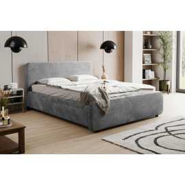 MID.YOU ČALÚNENÁ POSTEĽ, 140/200 cm, sivá.