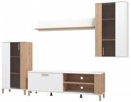 Obývacia stena bez osvetlenia anabelle - biela/dub artisan.

 

Rozmery obývacej steny bez osvetlenia Anabelle sú 280,5x170x40cm (š, v, h).

 

Všetky produkty z kolekcie Anabelle nájdete nižšie v súvisiacich produktoch.