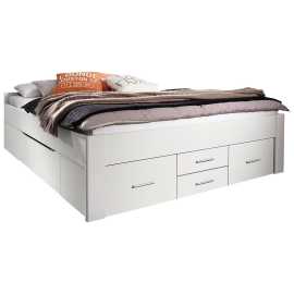 Rauch Möbel POSTEĽ S ÚLOŽNÝM PRIESTOROM, 180/200 cm, biela.