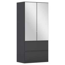 Rauch Möbel SKRIŇA S OTOČNÝMI DVERAMI, sivá, 91/197/54 cm.