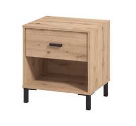 Nočný stolík antonia - dub.

 

Nočný stolík je vybavený jednou zásuvkou a jednou policou, ktoré poskytujú dostatok úložného priestoru pre vaše potreby.

 

Konštrukcia stolíka je vyrobená z kvalitnej drevotriesky s hrúbkou 16 mm, čo zaisťuje jeho pevnosť a stabilitu.

 

 

Rozmery nočného stolíka Antonia sú 48x52x40cm (š, v, h).

 

 

Všetky produkty z kolekcie Antonia nájdete nižšie v súvisiacom tovare.