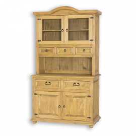 Kredenc z masívu vit 111 slim - k15 - hnedá borovica.