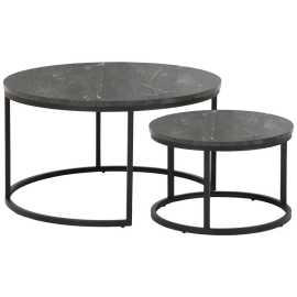 MID.YOU KONFERENČNÝ STOLÍK, antracitová, kov, kompozitné drevo, 80/45/80 cm.