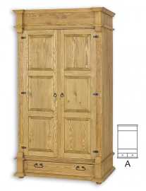 Skriňa so šatníkovou tyčou szy04a - k16 antická biela.