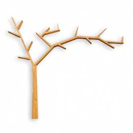 Polica v tvare stromu masív cos 17 prava - k16 antická biela.