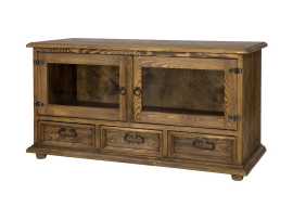 Televízny stolík z masívu rtv 08 - k17 biely vosk.