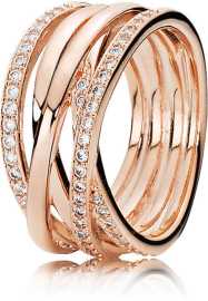 Pandora Bronzový prepletený prsteň Timeless 180919CZ 50 mm.