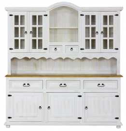 Kredenc z masívu vit 02 sedliacky - k13 bielena borovica.