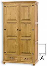 Skriňa s šatníkovou tyčou sedliacka szy01a - k02 tmavá borovica.

Luxusné spracovanie a jedinečný vzhľad zaujmú na prvý pohľad. Kvalitné spracovanie a poctivé borovicové drevo sú zárukou dlhovekosti.

 

Sedliacky nábytok z masívnej borovice ponúkame v niekoľkých odtieňoch morenia, od svetlo bielej až po tajomne čiernu.