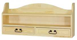 Polička s šuplíky rustikálna cos 16 - k03 biela patina.