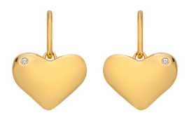 Hot Diamonds Pozlátené visiace náušnice s pravými diamantmi Jac Jossa Soul DE782.