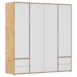 Rauch Möbel SKRIŇA S OTOČNÝMI DVERAMI, biela, dub artisan, 187/194/53 cm.