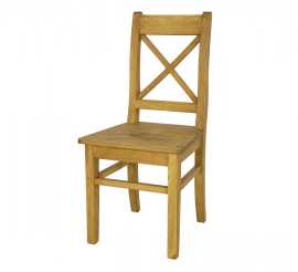 Jedálenská stolička z masívu sil 26 selská - k16 antická biela.