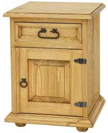 Sedliacky nočný stolík com 115 slim - k13 bielena borovica.