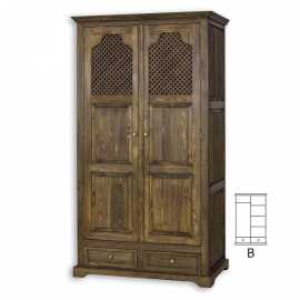 Sedliacka skriňa z masívu szy 07 b - k17 biely vosk.