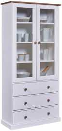 Vysoká vitrína z masívu carson - biela/hnedá.

 

Minimalistický dizajn vitríny sa ľahko kombinuje s interiérom vašej jedálne či kuchyne.

 

Rozmery vysokej vitríny Carson sú 90x190x38,4cm (š, v, h).

 

Všetky produkty z kolekcie Carson nájdete nižšie v súvisiacich produktoch.