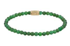 Rebel&Rose Korálkový náramok Green Harmony Gold RR-40106-G 15 cm - XS.