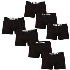 7PACK pánske boxerky Nedeto čierne (7NB001-brand) L, trenky.
Objav maximálne pohodlie a štýl s týmito pánskymi boxerkami značky Nedeto v univerzálnej čiernej farbe.
Príjemný materiál pre tvoj maximálny komfort
Boxerky Nedeto sú vyrobené z kvalitnej zmesi bavlny a elastanu.
Cenovo dostupný dizajn a štýl
Tieto čierne boxerky Nedeto majú jednoduchý, ale štýlový dizajn, ktorý sa perfektne hodí pre všetkých moderných mužov.
Prečo by boxerky Nedeto v tvojom šatníku nemali chýbať

Vhodné na každodenné nosenie aj šport: Ideálne ako do práce, tak na relaxáciu alebo pohybové aktivity.


Dlhšie nohavičky: Poskytujú väčšie pohodlie a podporu pri pohybe.


Kvalitná elastická guma: Boxerky pevne držia na svojom mieste a sú pohodlné po celý deň.


Skvelý pomer kvality a ceny: V balení získaš niekoľko kusov štýlových a pohodlných boxeriek.

Česká značka Nedeto vsádza na kvalitu
Boxerky Nedeto u nás nosíme všetci, vyrobili sme si ich totiž sami.
Ako sa starať o boxerky:

Pranie: Odporúčame prať na 30°C, čo je ideálna teplota na odstránenie nečistôt a udržanie kvality materiálu.


Žehlenie: Pokiaľ je treba, môžeš boxerky žehliť na nízku teplotu vhodnú pre bavlnu.


Sušička: Nesušte v sušičke.