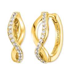 Engelsrufer Pozlátené náušnice s čírymi kubickými zirkónmi Paradise ERE-PARA-ZIG-CR.