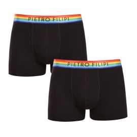 2PACK pánske boxerky Pietro Filipi čierné rainbow (2PBG1) XL, trenky.
Objavte dokonalú kombináciu elegancie, pohodlia a originality s pánskymi boxerkami Pietro Filipi.
Kvalitný materiál na každý deň
Tieto boxerky sú vyrobené z pohodlnej zmesi bavlny a elastanu.
Dizajn, ktorý vás odlíši
Jednoduché boxerky v čiernej farbe s minimalistickým dizajnom dopĺňa výrazná dúhová guma s logom Pietro Filipi, ktorá celkovému vzhľadu dodáva hravý, sebavedomý a moderný nádych.
Prečo si zamilujete boxerky Pietro Filipi

Kombinácia štýlu a originality: Čierny základ s výraznou dúhovou gumou pre moderný a sebavedomý vzhľad.
Maximálne pohodlie počas celého dňa: Príjemný bavlnený materiál s elastanom sa dokonale prispôsobí vášmu telu.
Kvalita českej značky Pietro Filipi: Spoľahlivé spracovanie a luxusný vzhľad.

Spodná bielizeň Pietro Filipi pre všetkých štýlových mužov
Česká prémiová značka Pietro Filipi má v našej krajine dlhoročnú tradíciu.
Ako sa starať o boxerky Pietro Filipi
Aby vaše boxerky zostali dlho v perfektnom stave, odporúčame dodržiavať tieto pokyny.

Pranie: Odporúčame prať boxerky na 30 °C.
Sušenie: Nesušte v sušičke.
Žehlenie: Nie je nutné.

Tip: Nájsť správny kus spodnej bielizne, ktorý vám dokonale padne, môže byť náročné.