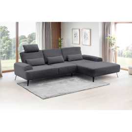 Livetastic ROHOVÁ SEDAČKA, textil, tmavosivá.