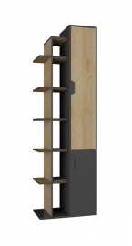 Detský regál 2d nina grafit / dub rivera.

 

Rozmery detského regálu 2D Nina sú 60x195x40cm (š, v, h).

 

Všetok nábytok z tejto kolekcie, nájdete nižšie v súvisiacom tovaru.

 