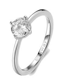 Brosway Slušivý strieborný prsteň pre ženy Fancy Infinite White FIW77 54 mm.