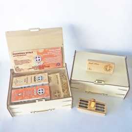 MMP Dezinfekcia auta liečivými prírodnými olejmi v bio kvalite - Vitalitas+Harmónia mysle + difúzer v drevenom boxe.