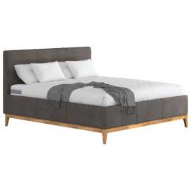 MID.YOU ČALÚNENÁ POSTEĽ, 180/200 cm, tmavosivá.
