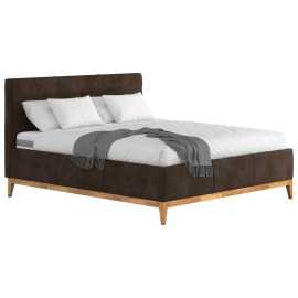 MID.YOU ČALÚNENÁ POSTEĽ, 160/200 cm, hnedá.