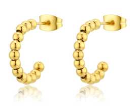 S'Agapõ Kruhové náušnice z pozlátenej ocele Chunky SHK38.