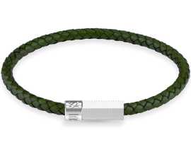 Guess Pánsky kožený náramok Blackjack JUXB03240JWSTDG 23 cm.