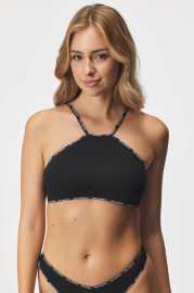 Podprsenka Karl Lagerfeld Mini Logo Halter Bralette.