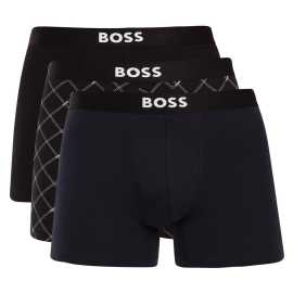 3PACK pánske boxerky BOSS viacfarebné (50549856 002) M, trenky.
Doprajte si dokonalé pohodlie a nadčasový štýl s pánskymi boxerkami BOSS.
Prémiový materiál pre maximálne pohodlie
Boxerky sú vyrobené z vysokokvalitnej zmesi bavlny a elastanu, ktorá poskytuje dokonalú kombináciu jemnosti, priedušnosti a pružnosti.
Štýlový dizajn a elegantný vzhľad
Klasický dizajn s decentným logom BOSS na tkanej elastickej časti dodáva boxerkám moderný a sofistikovaný vzhľad.
Prečo si boxerky BOSS zamilujete

Prvotriedna bavlna: Mäkké, priedušné a príjemné na telo.
Elastický pás s logom BOSS: Štýlové a pohodlné.
Dlhšie nohavičky: Ideálne pod oblek a na šport.
Pružný materiál: Dokonale sa prispôsobí vášmu telu.

Spodná bielizeň BOSS je povinnou výbavou všetkých štýlových mužov.
Značka BOSS vznikla odčlenením od známeho výrobcu oblečenia Hugo Boss ako línia výrobkov pre mužov, ktorí majú radi kvalitné kúsky a nadčasový vzhľad.
Ako sa starať o boxerky BOSS?
Aby si vaše nové boxerky zachovali svoj tvar a kvalitu čo najdlhšie, odporúčame dodržiavať tieto pokyny:

Pranie: Per na 40 °C s podobnými farbami a jemným pracím prostriedkom.
Sušenie: Môžeš ich sušiť v sušičke na nízku teplotu, ale pre dlhšiu životnosť odporúčame sušenie na vzduchu.
Žehlenie: Pokiaľ je potrebné, žehli na nízku teplotu.

Tip: Nájsť ten správny kus spodnej bielizne, ktorý vám dokonale padne, môže byť náročné.