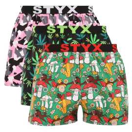 3PACK pánske trenky Styx art športová guma viacfarebné (3B18890) XL, trenírky.
Hľadáte šortky, ktoré v sebe spájajú pohodlie, originalitu a kvalitné spracovanie?
Kvalitný materiál pre maximálne pohodlie
Šortky Styx sú vyrobené zo 100 % bavlny, čo znamená, že sú priedušné, ľahké a príjemné na dotyk.
Štýlový vzhľad a funkčný strih
Vďaka voľnejšiemu strihu vám šortky poskytujú maximálnu voľnosť pohybu, čo oceníte nielen počas dňa, ale aj pri športových aktivitách.
Prečo si šortky Styx zamilujete?

100% bavlna pre skvelý komfort: Priedušný a príjemný materiál.
Česká kvalita: Šortky sú kompletne vyrobené v ČR.
Voľný strih pre maximálne pohodlie: Ideálne na každodenné nosenie a relaxáciu.
Štýlové vzory: Žiadna nuda v šuplíku, ale poriadna dávka originality a štýlu.

Česká značka Styx ponúka zábavu a prvotriednu kvalitu
Spodnú bielizeň Styx si obľúbia najmä tí, pre ktorých je dôležitá individualita.
Ako sa o ne starať?
Aby vám šortky vydržali ako nové, odporúčame dodržiavať tieto pokyny.

Pranie: Perte v práčke pri teplote 30 °C, aby si bavlna zachovala svoju mäkkosť.
Sušička: Trenírky nie je vhodné sušiť v sušičke, radšej nechaj uschnúť voľne na vzduchu.
Žehlenie: Trenírky môžeš žehliť na strednú teplotu, aby sa materiál nepoškodil.

Tip: Staňte sa expertom na údržbu spodnej bielizne vďaka tipom v našom článku a doprajte svojim obľúbeným kúskom starostlivosť, akú si zaslúžia.