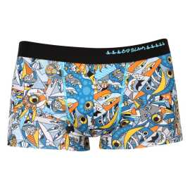 Pánske boxerky 69SLAM hip exotic sea mason (MSYEXS-PO) XL, trenky.
Vstúpte do sveta, kde sa pohodlie stretáva s originalitou!
Mikrovlákno, ktoré vás presvedčí na prvý dotyk
Boxerky sú vyrobené z umelých vlákien (kombinácia polyesteru a spandexu) - táto zmes vytvára dokonale mäkký, pružný a prispôsobivý materiál.
Výrazný dizajn a premyslený strih na aktívne dni
Boxerky 69SLAM vás na prvý pohľad zaujmú svojím jedinečným vzhľadom, originálnymi vzormi a príjemnými farbami.
Prečo by boxerky 69SLAM nemali chýbať vo vašom šatníku

Mikrovlákno - ľahké, elastické, rýchloschnúce.
Kratšie nohavičky, ktoré sa nikde nekrčia.
Výrazný dizajn s originálnymi vzormi.

69SLAM spodná bielizeň, ktorá vám zdvihne náladu
69SLAM je obľúbená surferská značka z Bali, ktorá oslavuje život, umenie, kreativitu, dizajn a farby v každom detaile.
Ako sa starať o boxerky 69SLAM
Dodržiavaním týchto jednoduchých krokov zabezpečíte, že vaše boxerky 69SLAM budú dlho vyzerať krásne, funkčné a pohodlné.

Pranie: Odporúčame ručné pranie vo vlažnej vode.


Sušenie: Nesuš v sušičke.


Žehlenie: Nežehliť.

Tip: Vaša obľúbená spodná bielizeň si zaslúži šetrné zaobchádzanie.