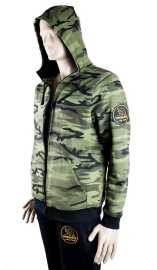 Mikbaits mikina zip up camou - veľkosť xxl.