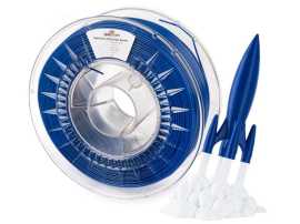 Spectrum 81064 3D filament, PLA High Speed, 1,75mm, 1000g, modrý (Navy blue).
Vlastnosti materiálu

vysoký prietok umožňujúci rýchlu tlač až 600 mm/s
vyrobené z plne biologicky odbúrateľných surovín
dobré mechanické vlastnosti (vysoká tvrdosť a pevnosť v ťahu)
vysoká estetika konečného tlačového povrchu
materiál vhodný pre vytváranie dielov s vysokým rozlíšením
vysoká tuhosť tlačených predmetov
žiadne zmrštenie po ochladení
široká škála dostupných farieb
teplota tepelnej deformácie – 60°C



Aplikácie

prototypovanie
koncepčné modely
vizualizácia hotových výrobkov a polotovarov
priemyselný dizajn
vzdelávacie projekty
interiérový dizajn