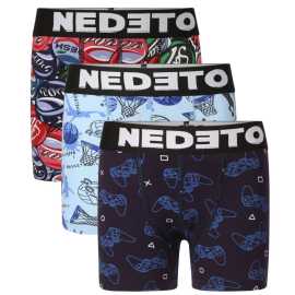 3PACK detské boxerky Nedeto viacfarebné (3NBDV6) 9-11 let, trenky.
Detské boxerky od značky Nedeto, našej vlastnej značky, spájajú maximálny komfort, nadčasový vzhľad a spoľahlivú kvalitu.
Overený materiál pre každodenné pohodlie
Tieto boxerky sú vyrobené z osvedčenej zmesi bavlny a elastanu, vďaka čomu sú mäkké, priedušné a zároveň pružné.
Strih, ktorý sedí a neobmedzuje
Boxerky majú priliehavý strih s dlhšou nohavičkou, ktorá sa nevyhŕňa a zabezpečí pohodlie aj pri väčšom pohybe.
Kedy sa ti tieto boxerky budú hodiť najviac?
Detské boxerky Nedeto sú perfektné na:


každodenné nosenie do školy alebo škôlky,


športové aktivity (napr.


domáce pohodlie aj voľný čas vonku,


cesty, výlety a prespávačky u kamarátov.


Ako sa starať o detské boxerky Nedeto:

Pranie: Per boxerky naruby pri maximálnej teplote 30 °C.
Sušenie: Nesuš boxerky v sušičke.
Žehlenie: Žehlenie spravidla nie je potrebné.
