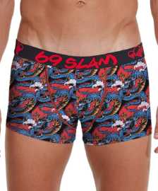 Pánske boxerky 69SLAM hip bamboo moon dragon red (MHBMND-BB) XXL, trenky.
Vstúpte do sveta, kde sa pohodlie stretáva s originalitou!
Bambusové vlákna pre maximálne pohodlie
Boxerky z bambusového materiálu sú ideálnou voľbou pre každého, kto hľadá maximálne pohodlie a šetrnosť k pokožke.
Výrazný dizajn a premyslený strih na aktívne dni
Boxerky 69SLAM vás na prvý pohľad zaujmú svojím jedinečným vzhľadom, originálnymi vzormi a príjemnými farbami.
Prečo by boxerky 69SLAM nemali chýbať vo vašom šatníku

Mikrovlákno - ľahké, elastické, rýchloschnúce.
Kratšie nohavičky, ktoré sa nikde nekrčia.
Výrazný dizajn s originálnymi vzormi.

69SLAM spodná bielizeň, ktorá vám zdvihne náladu
69SLAM je obľúbená surferská značka z Bali, ktorá oslavuje život, umenie, kreativitu, dizajn a farby v každom detaile.
Ako sa starať o boxerky 69SLAM
Dodržiavaním týchto pokynov zachováte ich výnimočné vlastnosti - mäkkosť, priedušnosť a odolnosť.

Pranie: Boxerky pier výhradne ručne vo vlažnej vode (ideálne do 30 °C).
Sušenie: Sušenie v sušičke nie je vhodné.
Žehlenie: Nežehliť.

Tip: Vaša obľúbená spodná bielizeň si zaslúži šetrné zaobchádzanie.