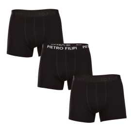 3PACK pánske boxerky Pietro Filipi čierné (3BCL005) XXL, trenky.
Doprajte si pocit luxusu a úplného pohodlia s pánskymi boxerkami Pietro Filipi.
Luxusný materiál pre maximálne pohodlie
Boxerky Pietro Filipi sú vyrobené zo zmesi bavlny a elastanu.
Elegantný dizajn a moderný vzhľad
Jednoduché čierne boxerky s výraznou vyrazenou gumičkou s logom Pietro Filipi sú navrhnuté tak, aby vyzerali moderne a elegantne.
Prečo si zamilujete boxerky Pietro Filipi

Luxusný materiál: Bavlna priedušná a mäkká, elastan pre dokonalú pružnosť.


Dlhšie nohavičky: Poskytujú oporu a pohodlie pri akejkoľvek aktivite.


Štýlová vytkávaná guma: S logom Pietro Filipi, ktorá udržuje boxerky na svojom mieste po celý deň.

Spodná bielizeň Pietro Filipi pre všetkých štýlových mužov
Značka Pietro Filipi má na českom trhu dlhú tradíciu.
Ako sa starať o boxerky Pietro Filipi

Pranie: Boxerky perte pri maximálnej teplote 40 °C, aby ste zachovali ich kvalitu a mäkkosť.


Sušenie: Nesušte v sušičke.


Žehlenie: Boxerky môžete žehliť pri nižšej teplote, aby sa zabezpečila ich dlhá životnosť.

Tip: Nájsť ten správny kus spodnej bielizne, ktorý vám dokonale padne, môže byť náročné.