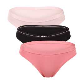 3PACK dámske nohavičky BOSS viacfarebné (50510016 968) L.
Doprajte si nadčasovú eleganciu a pohodlie v jednom s dámskymi nohavičkami BOSS.
Kvalitná bavlna pre vaše maximálne pohodlie
Nohavičky sú vyrobené z bavlny s prímesou elastanu, takže materiál je príjemný na dotyk, priedušný a šetrný k pokožke.
Čistý dizajn, ktorý sa hodí ku všetkému
Nohavičky BOSS majú jednoduchý strih, ktorý lichotí postave a je vhodný pod akékoľvek oblečenie – od džínsov po elegantné šaty.
Prečo milujeme nohavičky BOSS

Bavlnený materiál, ktorý dýcha s vami.
Minimalistický dizajn, ktorý nikdy nevyjde z módy, skvelý strih pre každú postavu.
Ideálna kombinácia štýlu a funkčnosti.

Spodná bielizeň BOSS si obľúbia všetky štýlové ženy
Značka BOSS sa oddelila od známeho výrobcu odevov Hugo Boss ako rad produktov pre mužov a ženy, ktorí milujú kvalitné kúsky a nadčasový vzhľad.
Ako sa starať o dámske nohavičky BOSS
Aby ti tvoje nové spodné prádlo vydržalo ako nové, odporúčame dodržiavať nasledujúce pokyny na údržbu.

Pranie: Per na 40 °C s jemným pracím prostriedkom.
Sušenie: Nesuš v sušičke – sušenie na vzduchu je šetrnejšie a predĺži životnosť elastických vlákien.
Žehlenie: Je možné žehliť, ale len na nízky stupeň.

Tip: Staňte sa odborníkom na údržbu spodnej bielizne vďaka tipom v našom článku a doprajte svojim obľúbeným kúskom starostlivosť, ktorú si zaslúžia.